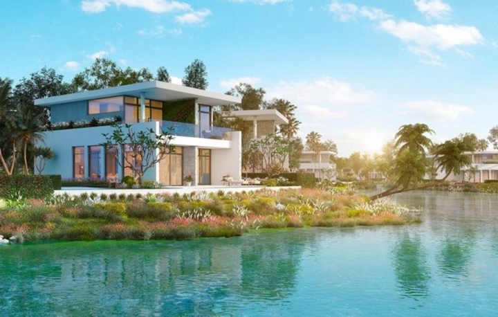 Mẫu biệt thự biển mang phong cách Australia đơn giản nhưng sang trọng. Những ô cửa sổ lớn hướng biển cho gia chủ thỏa sức ngắm cảnh thiên nhiên. (Ảnh: Thietkenoithat)