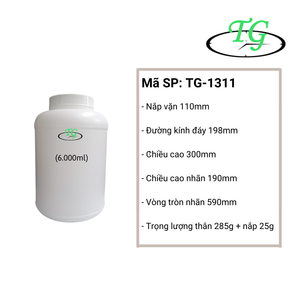 Lọ nhựa 6000ml