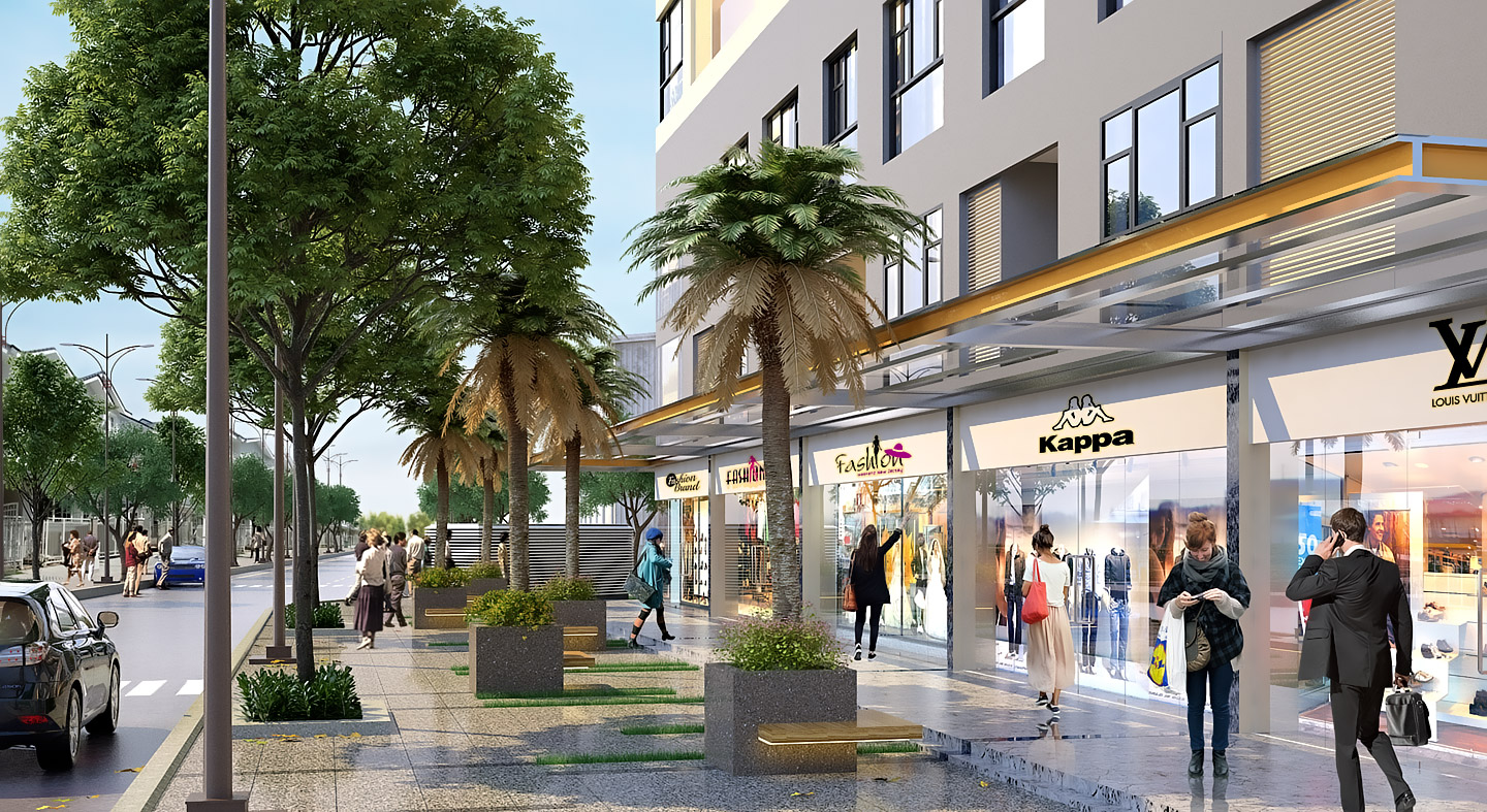 Khu thương mại tại khối đế