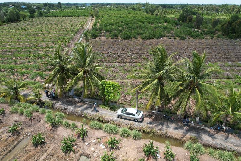 Đất vườn đg ô tô cách 816 chỉ 1,5km đang trồng cây ăn trái