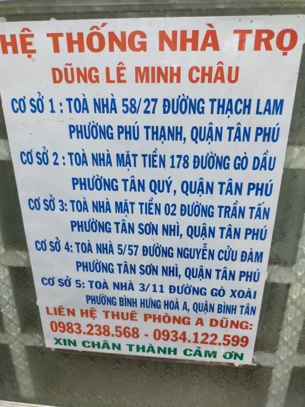 Cho thuê Phòng trọ mặt tiền đường Trần Tấn, Tân Phú, 40m2, thang máy