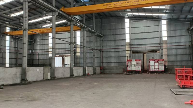 Xưởng 2000m Cẩu trục SX cơ khí Tp Hải Dương giá 55k/m,PCCC tiêu chuẩn