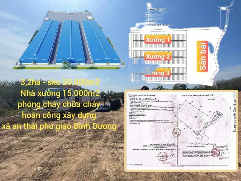 CHO THUÊ 31.000m2 XƯỞNG MỚI XÂY ,HUYÊN PHÚ GIÁO