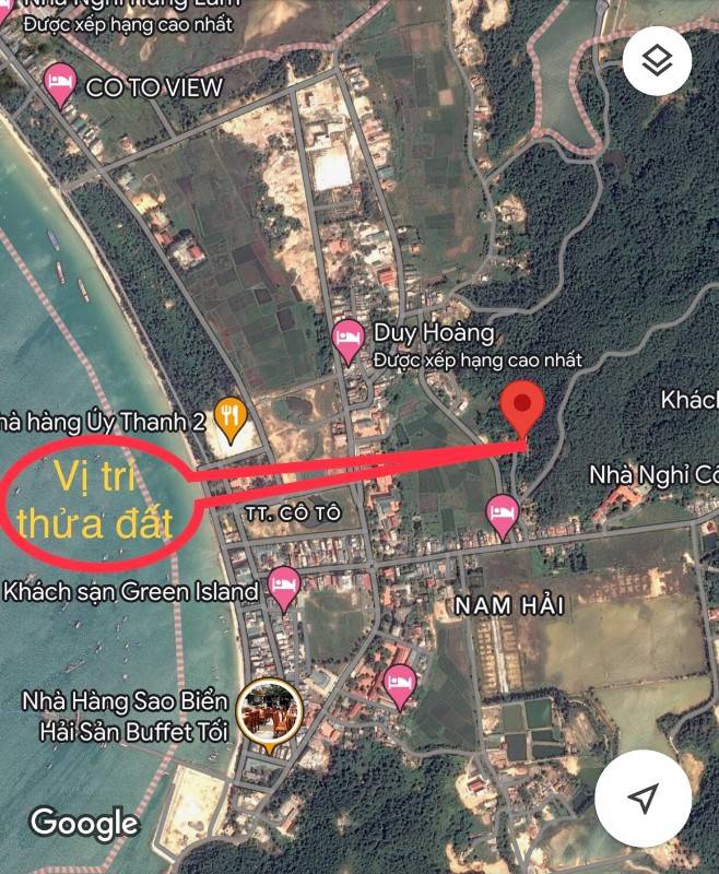 Chính chủ cần bán thửa đất tại Trung tâm thị trấn Cô Tô, huyện Cô tô