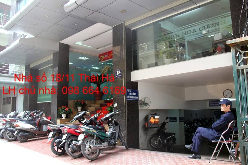 92, 98 và 190m2 cho thuê tại nhà văn phòng 9 tầng số 18/11 Thái Hà