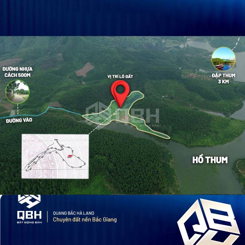 Cắt lỗ 1 tỷ mảnh đất 1.2ha view hồ thum đẹp nhất Lục Ngạn, Bắc Giang
