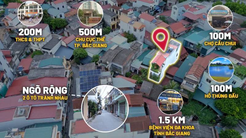 MUA ĐẤT TẶNG NHÀ 3 TẦNG 90M2 GIÁ 2.3 TỶ - TRUNG TÂM BẮC GIANG