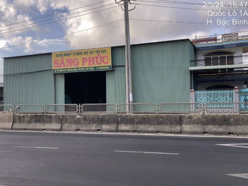 Cho thuê mặt bằng kho xưởng - Quốc lộ 1A (Bắc Bình, Bình Thuận)