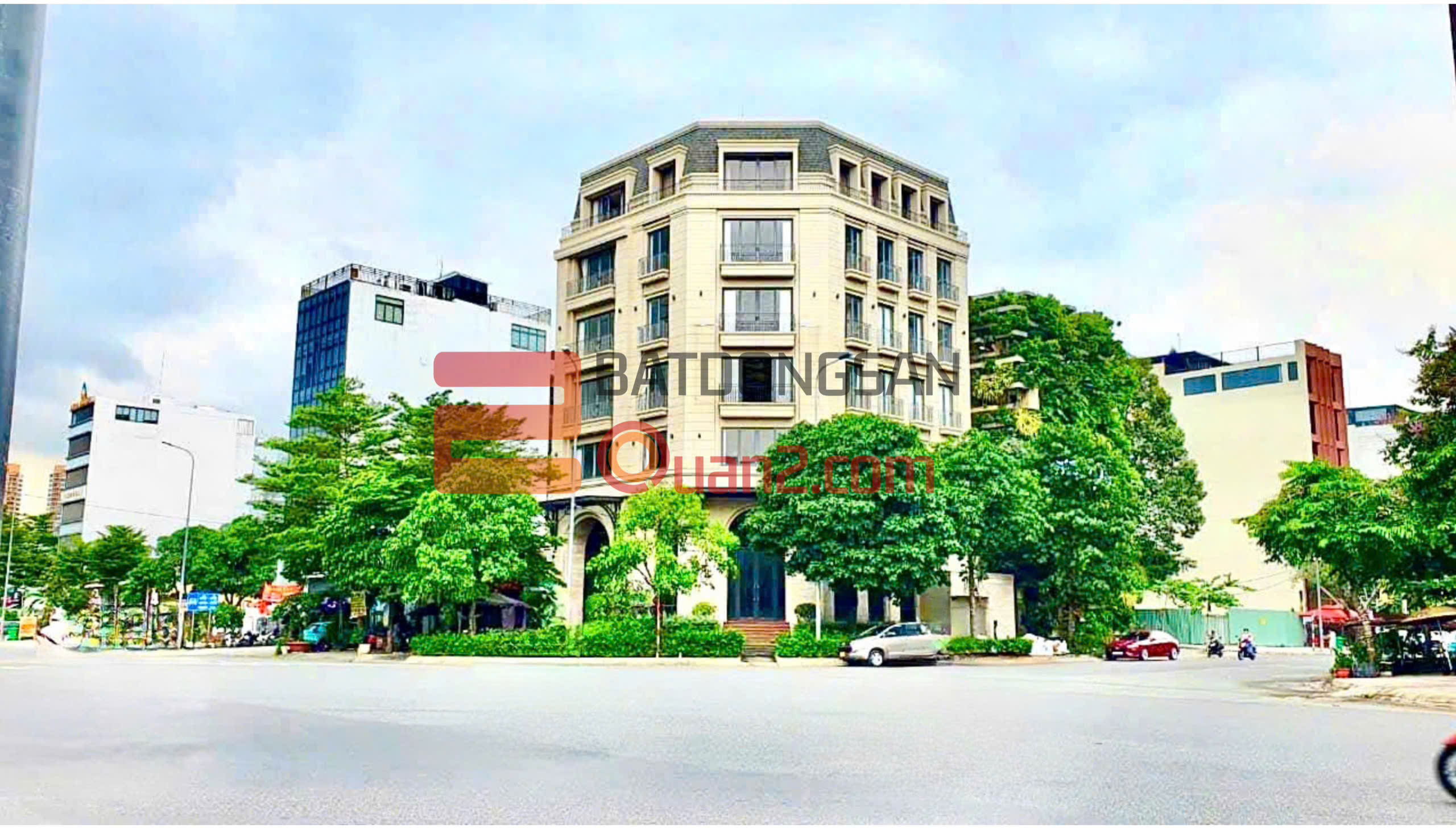 Cho thuê tòa văn phòng Thạnh Mỹ Lợi Quận 2 góc 2 mặt tiền đường Trương Văn Bang và Tạ Hiện 16x20