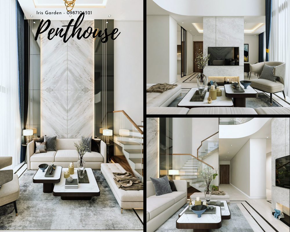 Bán căn Penthouse 185m2  Thiết kế Duplex 4N - 4wc Toà Iris garden - Mỹ Đình Lh 0987106521