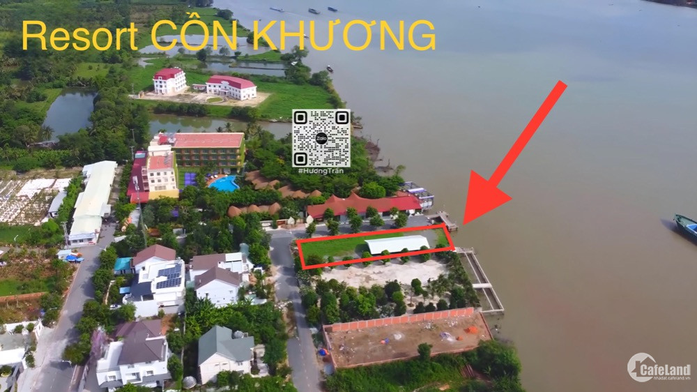 Hiếm! Bán nền 1.364m2 góc 3 mặt tiền view sông - ngay Resort Cồn Khương
