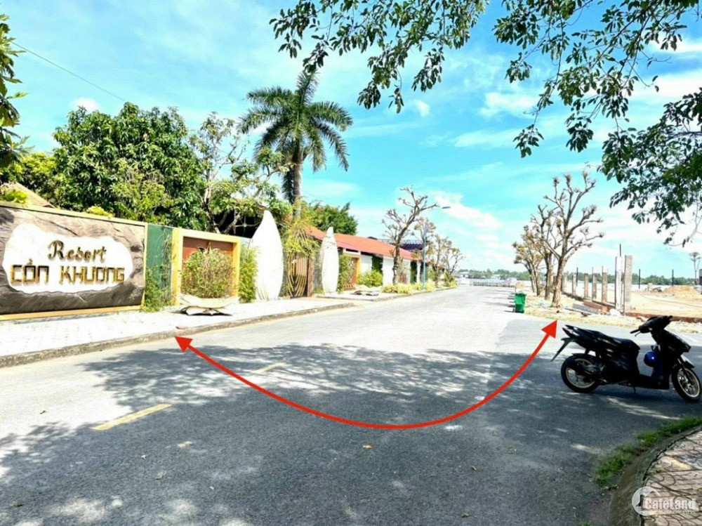 Hiếm !Nền biệt thự Góc 1391.8m² view Sông Hậu khu Cồn Khương 3 mặt tiền hơn 107m