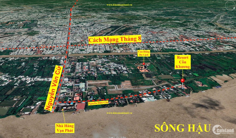 Rẻ Nhất ! Nền biệt thự 1129m2 mặt tiền đường Nguyễn Hữu Cầu khu Cồn Khương