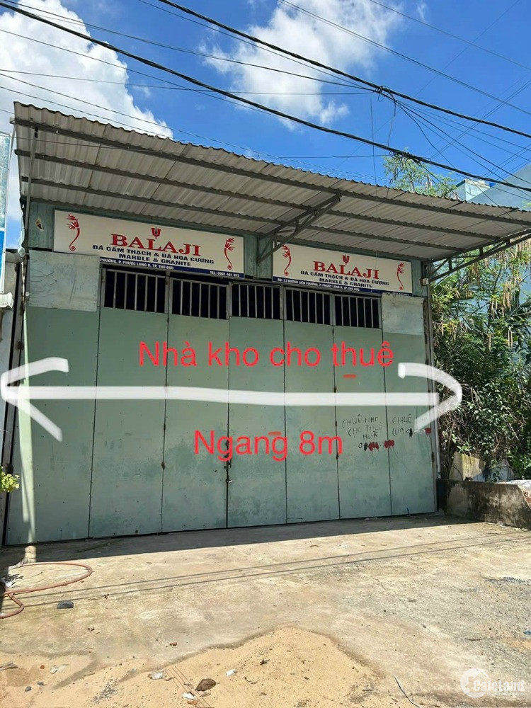 BDS HVL [NC] Cho thuê nhà kho mặt tiền đường Liên Phường