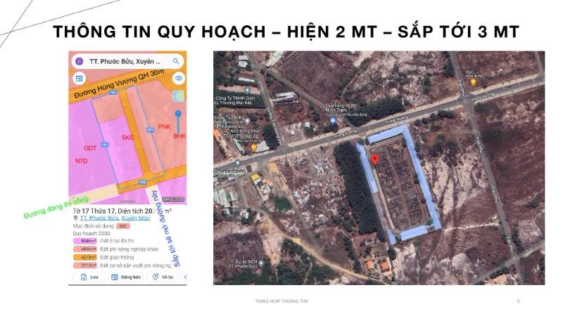 Bán 20.296m2 đất MẶT TIỀN đường HÙNG VƯƠNG, Xuyên Mộc