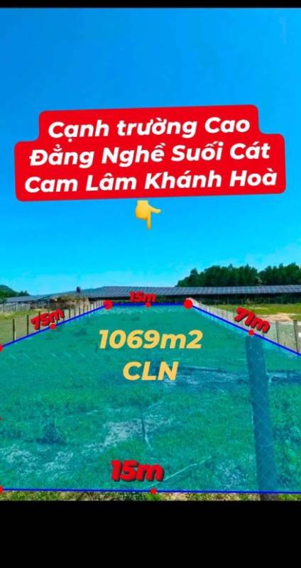 Bán đất làm nhà vườn xã Suối Cát huyện Cam Lâm tỉnh Khánh Hòa.