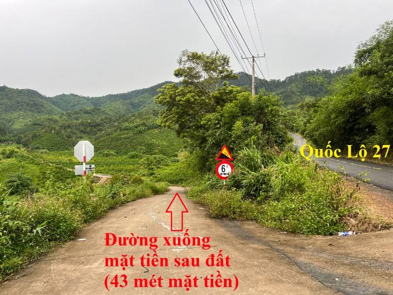 Bán 9.500 m2 đất mặt tiền Quốc Lộ 27, tỉnh Lâm Đồng