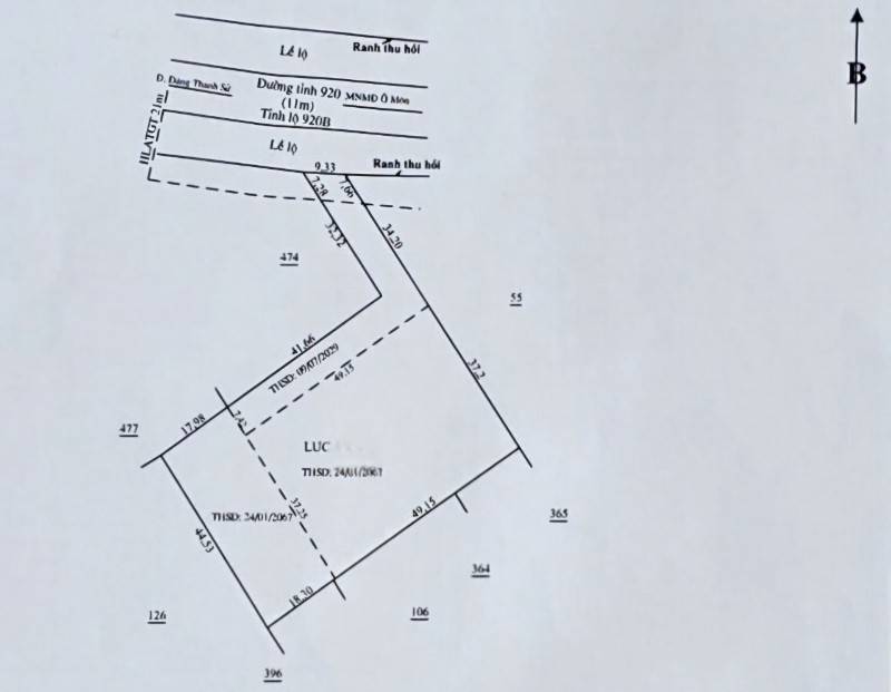 Chính chủ bán 3.796m2 đất đường tỉnh 920 KCN Trà Nóc Cần Thơ đi vô 2km