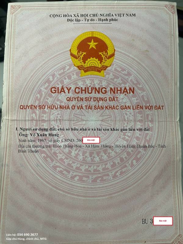 Chính chủ bán 2 sào 7 đất nông nghiệp, thuận tiện đi QL1, PT, Mũi Né