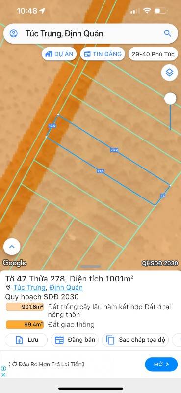 850triệu có ngay 1000m2 vườn xòai đang thu hoạch,mặt tiền đường lớn.
