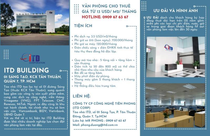 TÒA NHÀ VĂN PHÒNG CHO THUÊ - KHU CHẾ XUẤT TÂN THUẬN