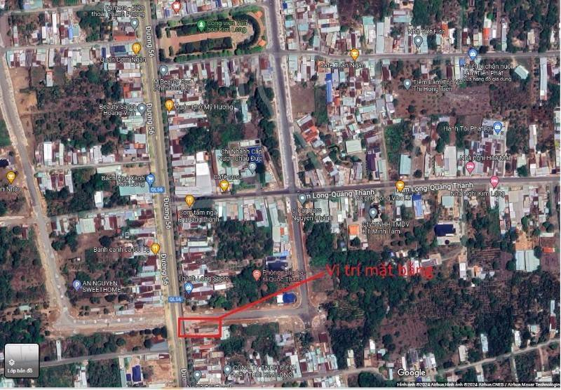 Cho thuê mặt bằng dài hạn góc ngã tư QL56 và đường B mới Kim Long